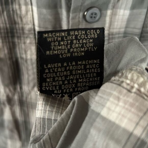 DKOTA Grizzly Button Snap Green Plaid Short Sleeve Shirt, Sz Large - Picture 13 of 16